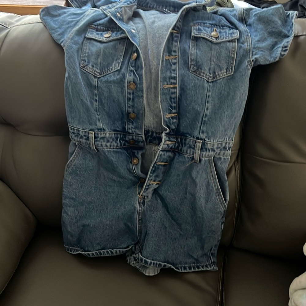 Lioness Jean short sleeve jumpsuit